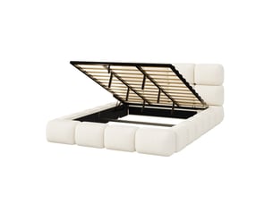 Lit coffre 180x200 cm <strong>OOIILLEE</strong> <strong></strong> coloris blanc