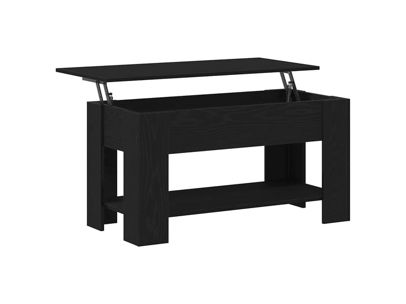  Table basse - table de salon - table à thé chêne noir 101 x 49 x 52 cm bois d'ingénierie  - Conforama E