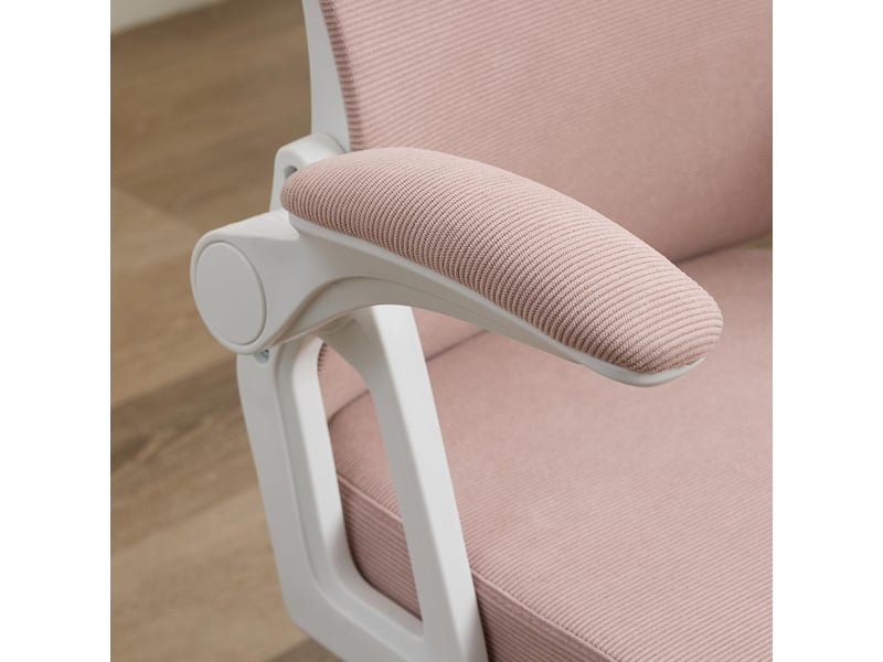  Fauteuil de bureau en maille avec têtière rose 58 x 65 x 108 cm W3750P450840 - Conforama E