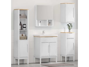 Ensemble de mobilier de salle de bain floro 4 pièces blanc cf64671