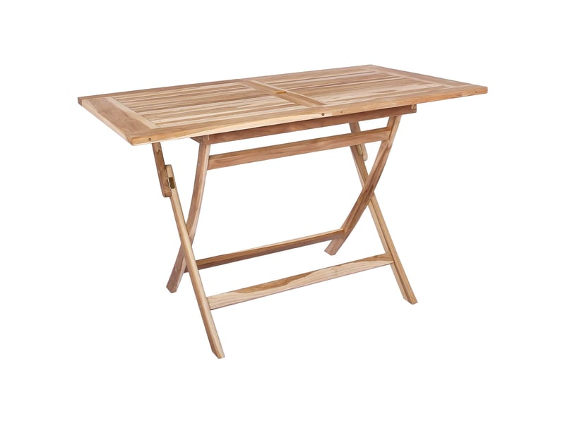  Vidaxl table de jardin pliante naturel 120 x 70 x 75,5 cm  - Conforama A