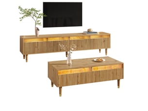 Meuble tv coloris bois clair 178 cm   