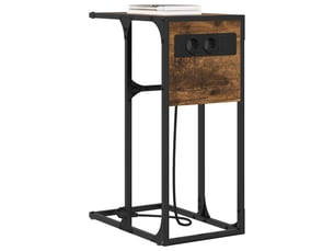 Table de chevet - cabinet de chevet - table de nuit chêne fumé 41,5 x 26 x 60,5 cm