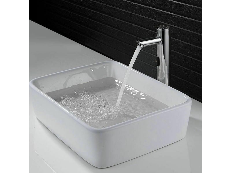  Robinet électronique de lavabo s1, robinet avec capteur automatique 1 eau (froid) - gris  - Conforama C