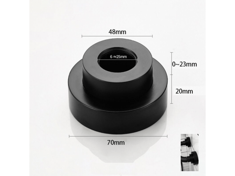  Kit de fixation de douche 1 pièce, équipement, tuyau, couvercle décoratif en cuivre, accessoires de salle de bain, galvanoplastie, noir  - Conforama D