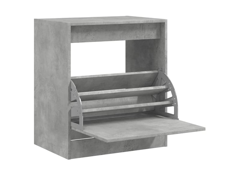  Meuble à chaussure, armoire à chaussures gris béton 60x42x69 cm bois d'ingénierie  - Conforama A