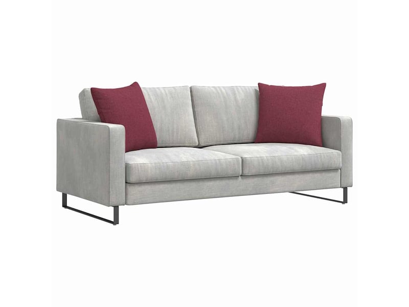  Lot de 2 coussins de canapé, coussins décoratifs tissu bordeaux 50 x 50 cm cf58799  - Conforama C