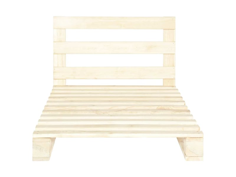  Lit simple- lit adulte -  cadre de lit de palette sans matelas bois massif pin 100x200 cm  - Conforama B