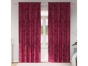 Lot de 2 rideaux en velours, rideaux de fenêtre rouge bordeaux 225 x 140 cm velours cf44245