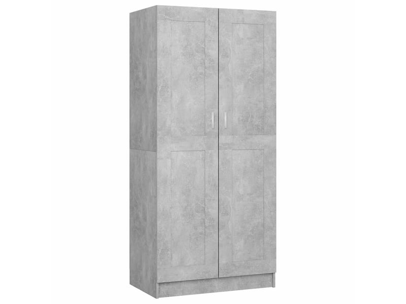  Garde-robe chambre, armoire de rangement gris béton 82,5x51,5x180 cm bois d’ingénierie  - Conforama E