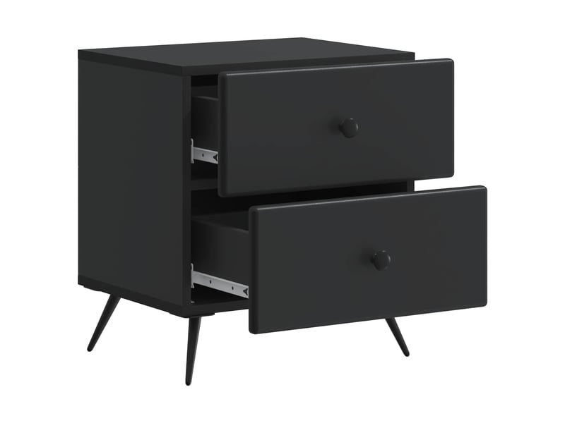  Table de chevet avec tiroir 2 pièces noir 43 x 34,5 x 47,5 cm  - Conforama D