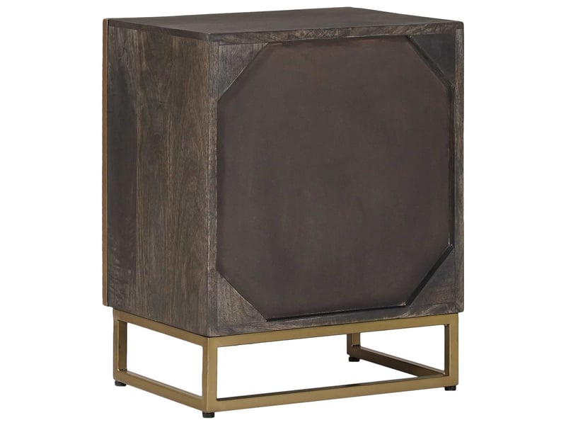 Table de chevet - cabinet de chevet - table de nuit faite main marron café 40 x 30 x 50 cm - Conforama D