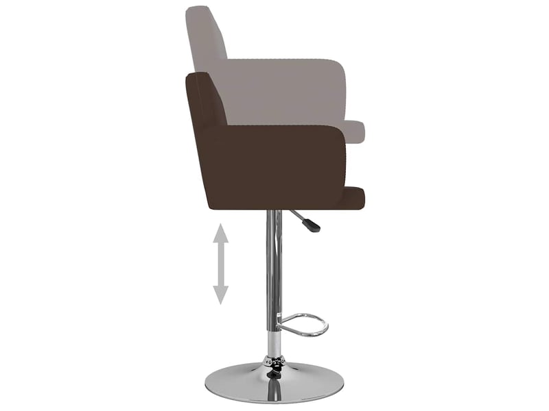  Lot de 2 tabouret de bar, chaise de bar marron similicuir shl28607  - Conforama E