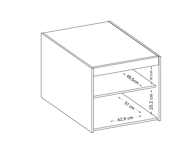  Surmeuble armoire storicos 1 porte blanc 60x55x53 cm Storicos - Conforama C