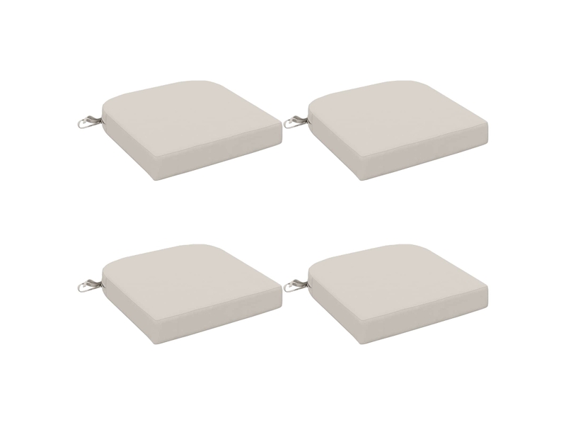 Lot de 4 coussins de siège, coussins d'assise soest 100 % polyester blanc cf60780 - Conforama A