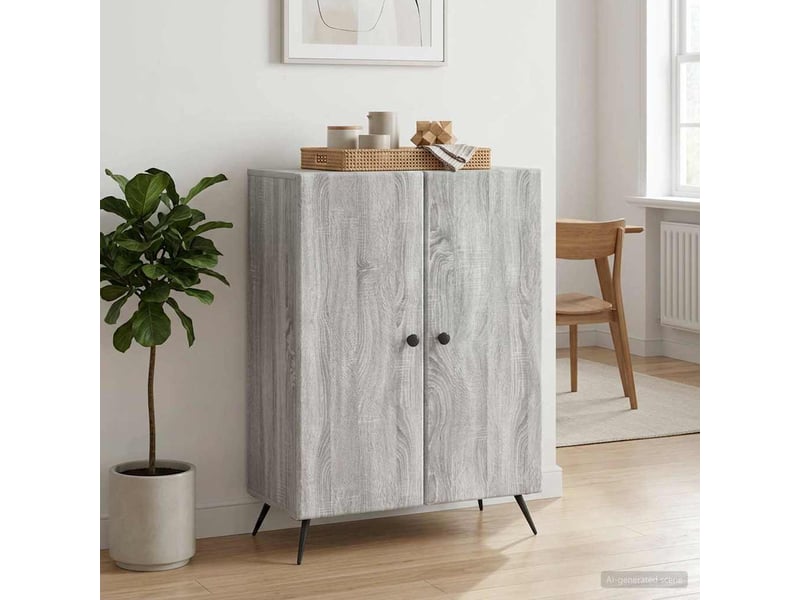  Buffet - bahut - meuble de rangement sonoma gris 66 x 34,5 x 90 cm bois d'ingénierie  - Conforama D