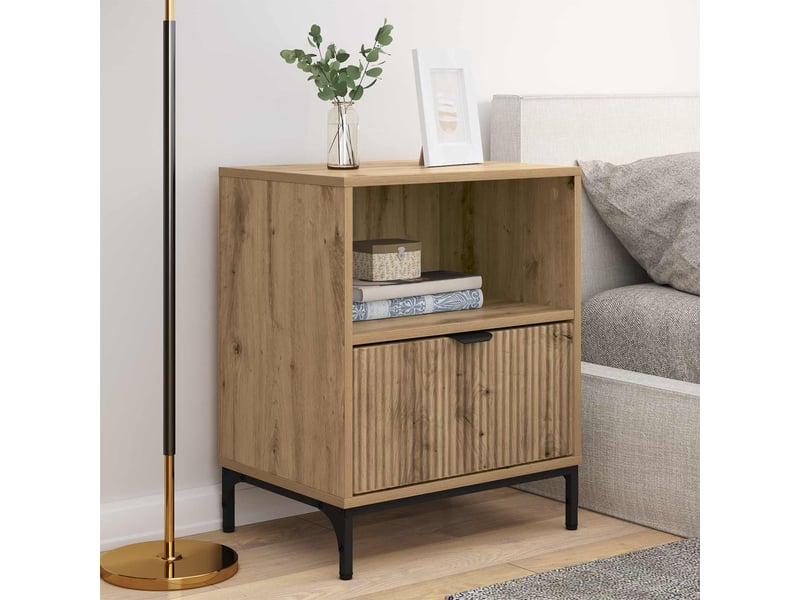 Table de chevet - cabinet de chevet - table de nuit 2 pièces chêne artisanal 49 x 36 x 61 cm - Conforama C