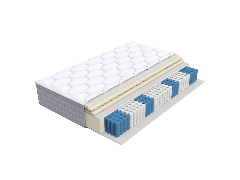  Matelas à ressorts 180x200x25 cm, ensachés 7 zones h3, blanc  - Conforama E