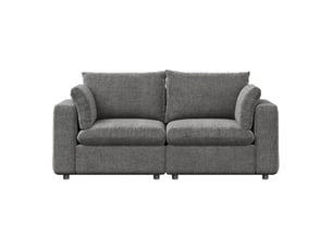 Canapé modulable 180x91x83 cm design moderne déhoussable bois métal gris