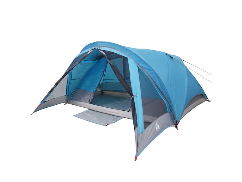  Tente de camping de cabine 4 personnes bleu imperméable shl66394  - Conforama C