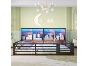 Lit simple 140x200 cm OKWISH coloris noir