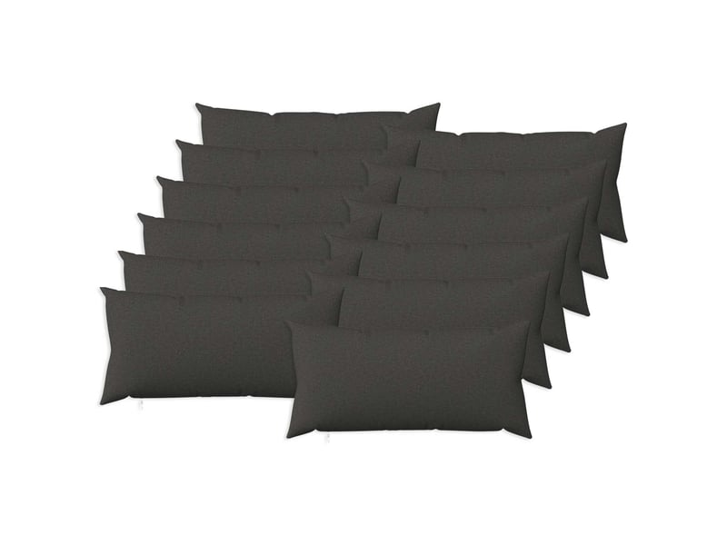 Lot de 12 housses de coussin heerlen gris foncé 40 x 80 cm tissu cf48981 - Conforama B