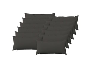 Lot de 12 housses de coussin heerlen gris foncé 40 x 80 cm tissu cf48981