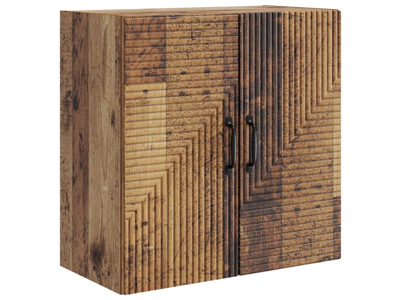  Armoire murale salon, meuble de rangement bois ancien 59x31x60cm bois d'ingénierie shl2185  - Conforama A
