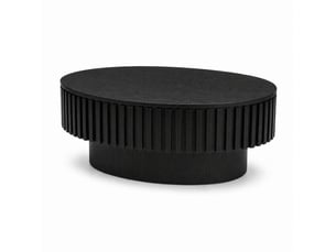 Table basse ovale coloris noir   - 60 cmx98 cm