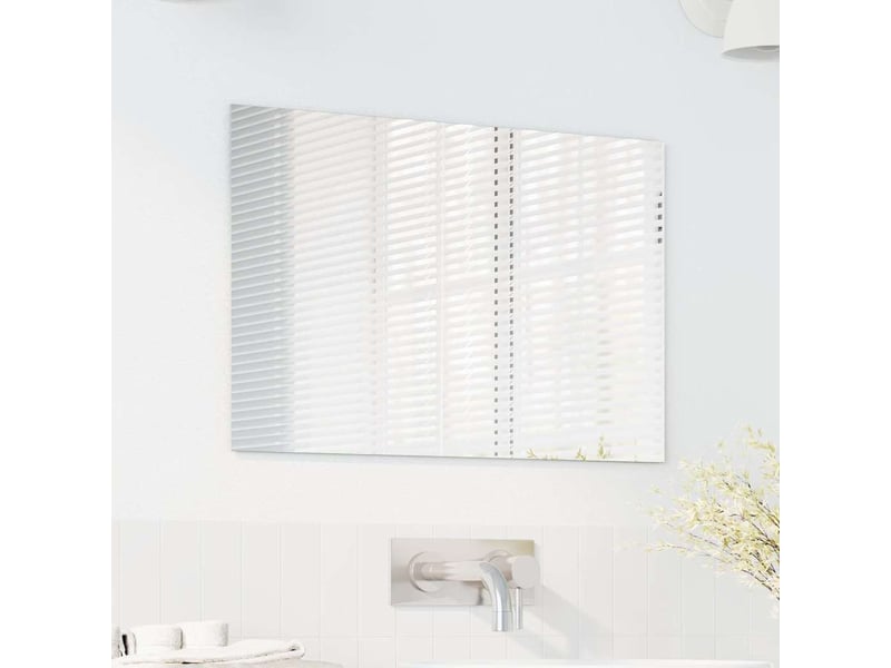  Miroir mural rectangulaire 60 x 40 cm verre trempé cf62869  - Conforama C