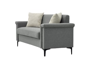 Canapé scandinave - fx-p22eu-lg - lin gris clair - 3 places - accoudoirs larges 19 cm