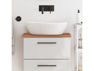 Comptoir de salle de bain, plan de travail 60x40x1,5 cm bois massif de hêtre cf65742