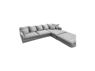 Canapé droit fixe MEUBLORAMA  4 places Polyester gris