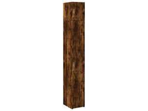 Buffet - armoire de rangement mince chêne fumé 30x42,5x225 cm