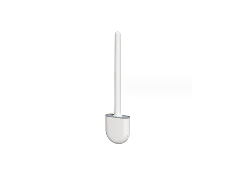  1pc blanc brosse toilette silicone, brosse toilettes wc, brosse wc silicone et supports avec des poils doux et une poignée antidérapante brosse toilette  - Conforama A