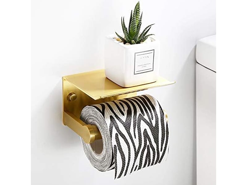  Porte-rouleau de toilette mural - support pour papier hygiénique avec étui rangement  - Conforama D