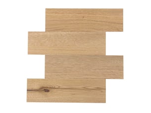 Lot de 4 crédences adhésives murales 3d - effet bois 25x25 cm