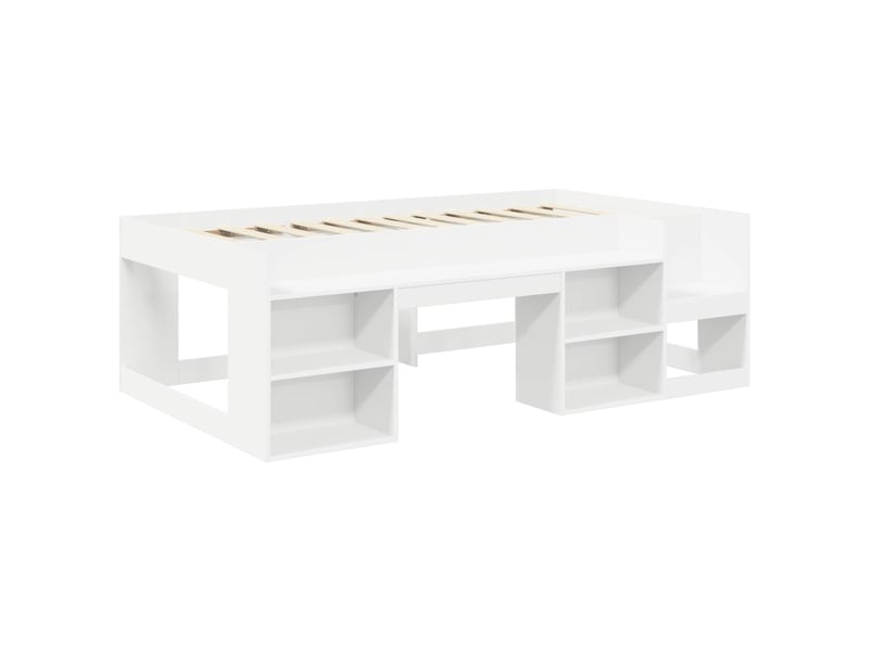  Cadre de lit pour enfants - lit jeune avec rangement blanc 90 x 200 cm  - Conforama C