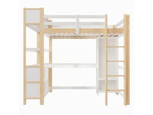 Lit mezzanine 140x200 cm <strong>ZOVIRA</strong>  <strong></strong> coloris naturel