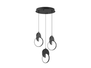 Fabrilamp carlota, plafonnier, moderne, led, 51 w, 7140 lm, 6500 k, noir, 80-150 x 33 x 29 cm