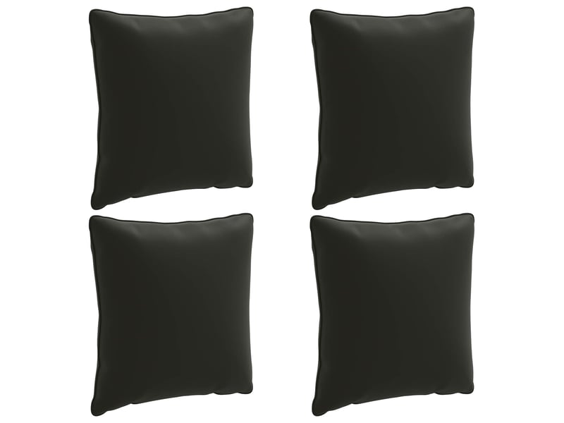  Lot de 4 coussins de dos, coussins de dossier putten 100 % polyester noir cf59434  - Conforama A
