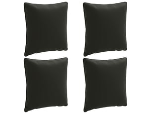 Lot de 4 coussins de dos, coussins de dossier putten 100 % polyester noir cf59434