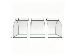 Serre de jardin 295x100x80 cm modulaire métal blanche