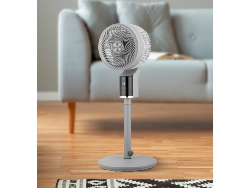  Ventilateur sur pied fabrilamp persa 50 w 3 vitesses gris cromo 236841045 - Conforama C