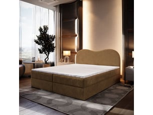 Lit avec rangement 180x200 cm <strong>MASSENO</strong> <strong></strong> coloris marron