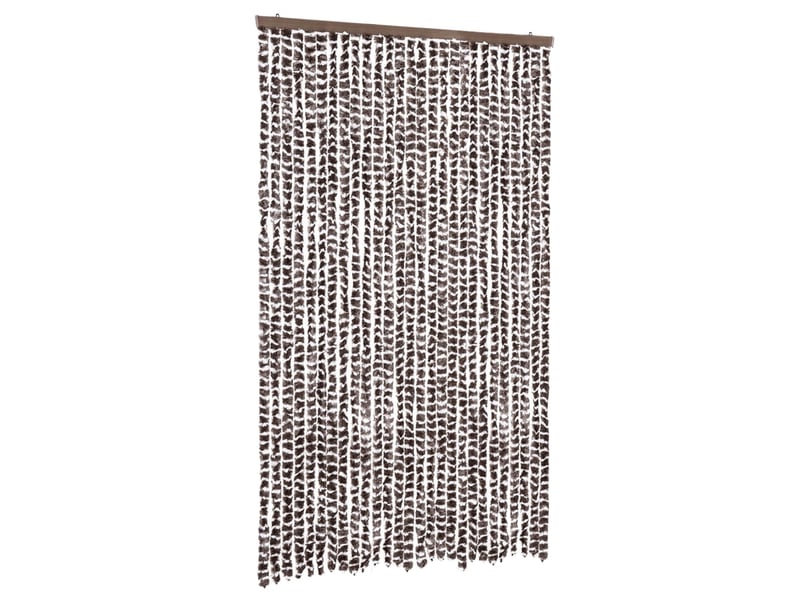  Rideau anti-mouches, moustiquaire marron et blanc 118x220 cm chenille cf43563  - Conforama A