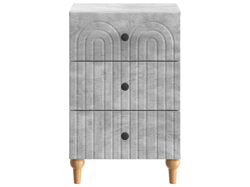  Table de chevet - cabinet de chevet - table de nuit gris béton 43 x 41 x 66,5 cm  - Conforama D