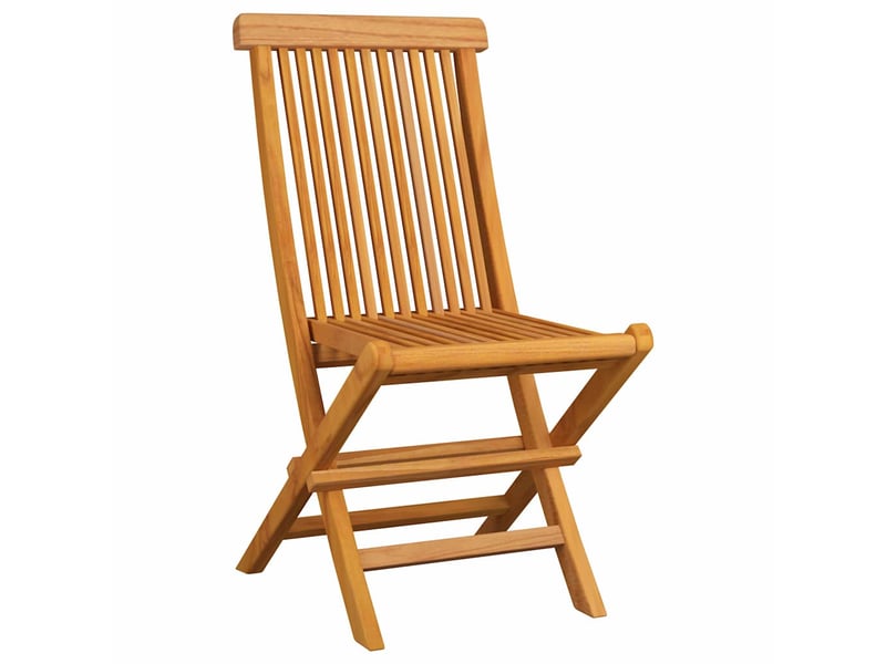 Lot de 2 chaises pliantes avec coussins bleu clair en bois de teck massif cf32280 - Conforama C