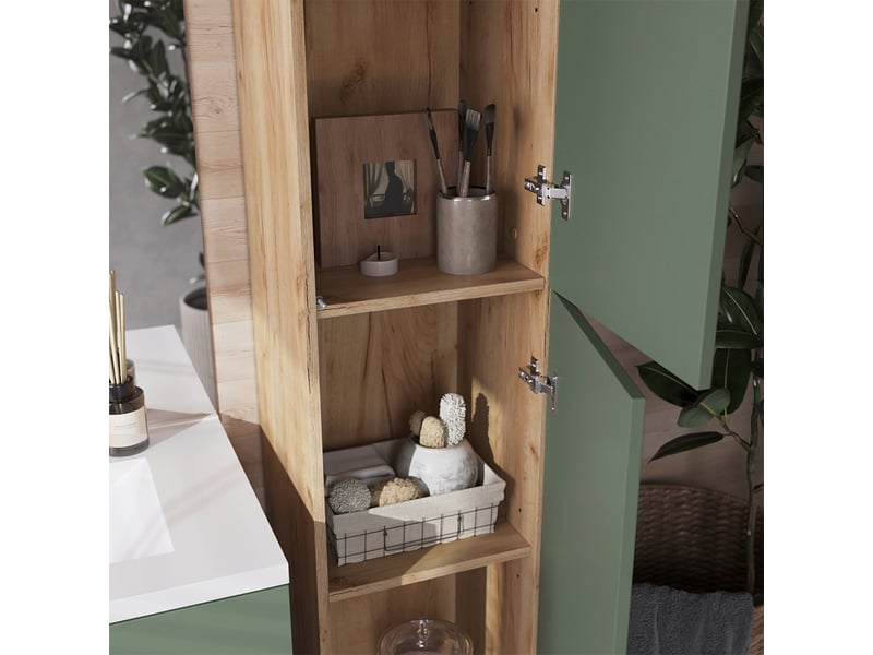  Vicco ensemble de meubles de salle de bain, vertchêne doré, 4 pièces  - Conforama E
