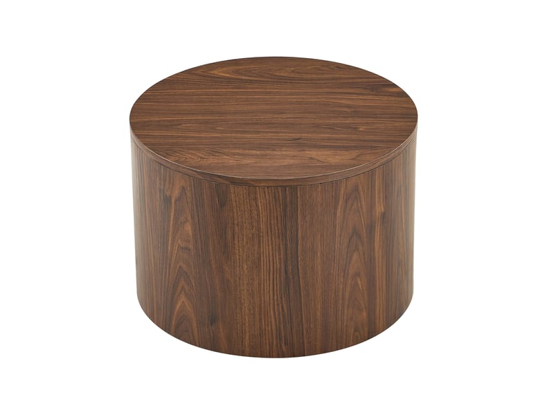  Ensemble de 2 tables basses gigognes rondes ø62,844 cm en mdf avec rangement noyer chicfurn  - Conforama E